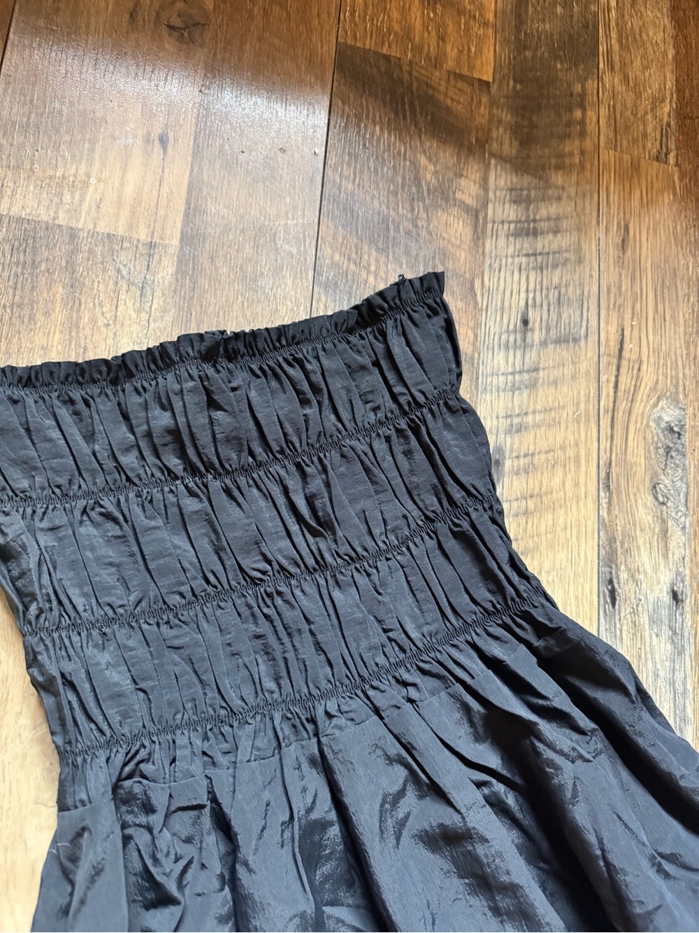 By Together Black Maxi Smocked-Top Maxi Dress - Picture 9 of 9